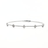 Sterling Silver and Diamond Bangle